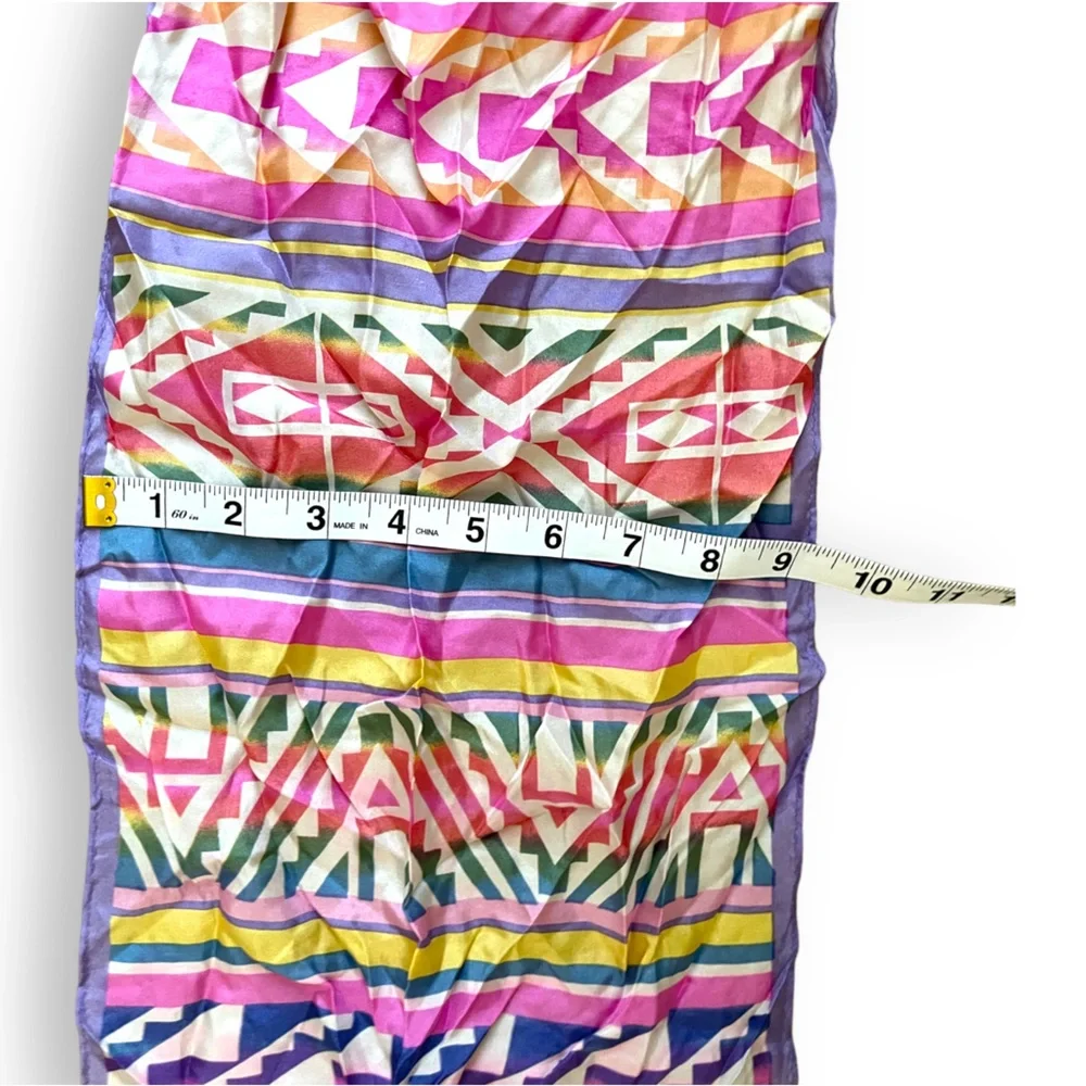 Tribal silk long scarf